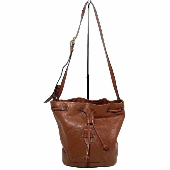 FRYE Olivia Bucket Bag Cognac Brown Leather - Picture 1 of 9